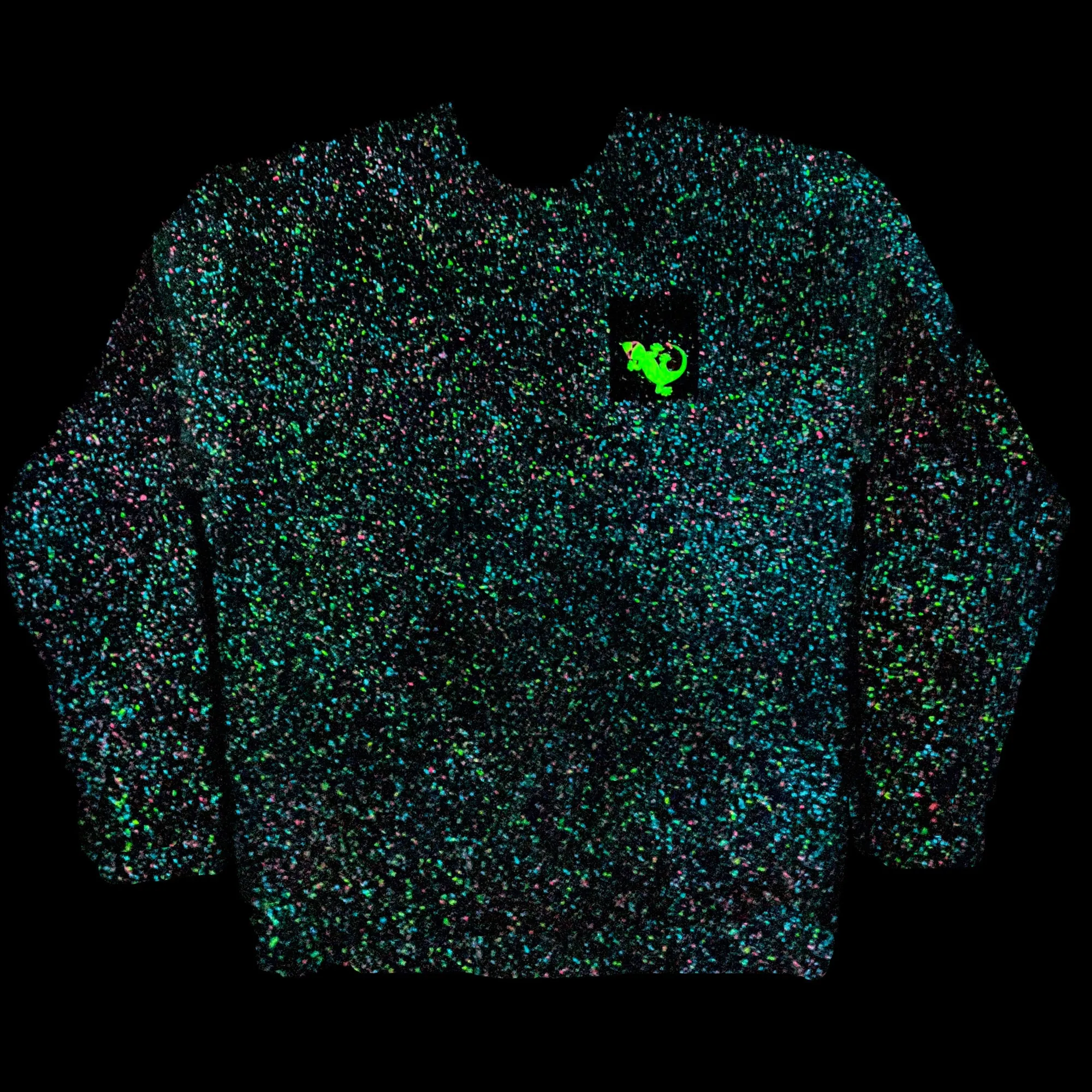 1988 Glow In The Dark Splatter Gecko Marble Crewneck