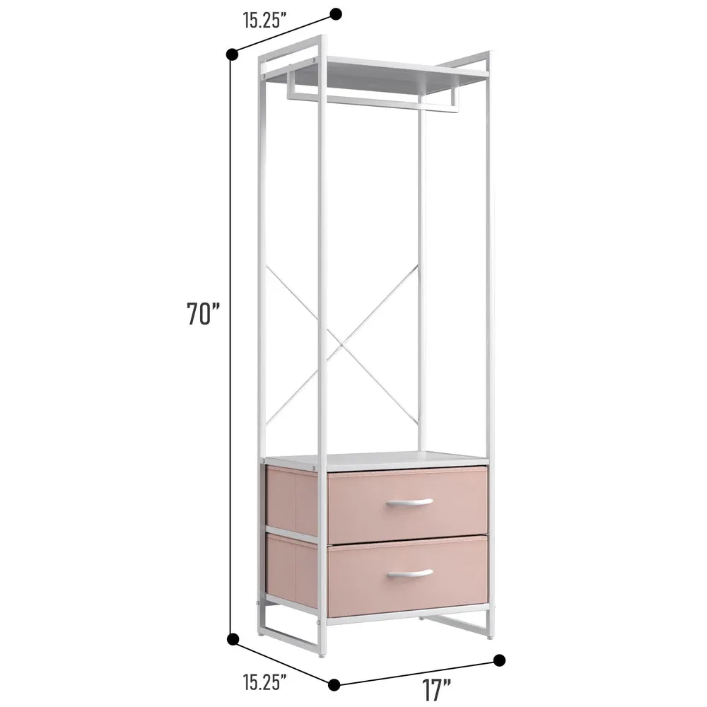 2 Drawer Clothing Rack Storage