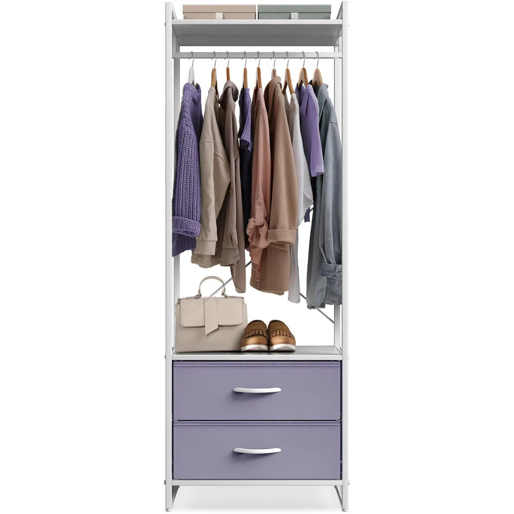 2 Drawer Clothing Rack Storage