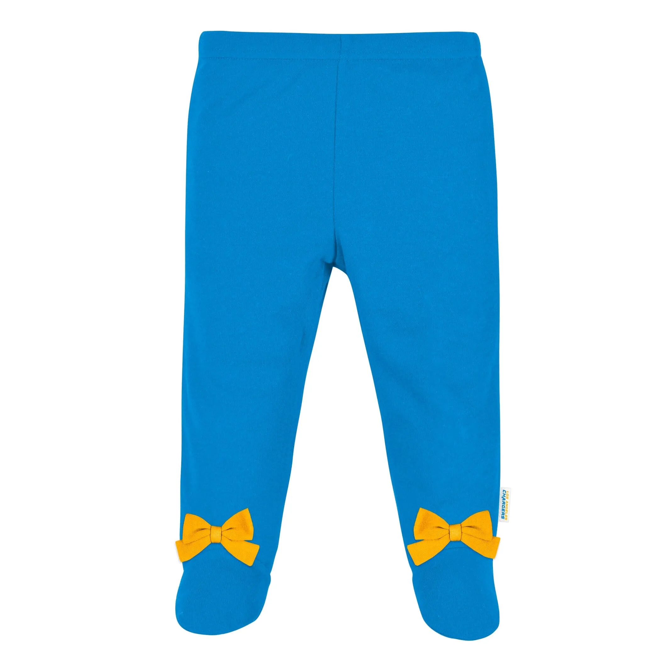 3-Piece Baby Girls Chargers Bodysuit, Footed Pant, & Cap Set