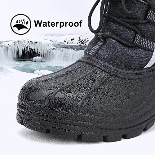 ALEADER Men's Winter Waterproof Insulated Shell Warm Inner Comfortable Outdoor Snow Boots