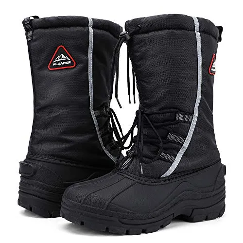 ALEADER Men's Winter Waterproof Insulated Shell Warm Inner Comfortable Outdoor Snow Boots