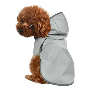 AllPetSolutions Reflective Waterproof Dog Rain Coat, Grey - S / M / L