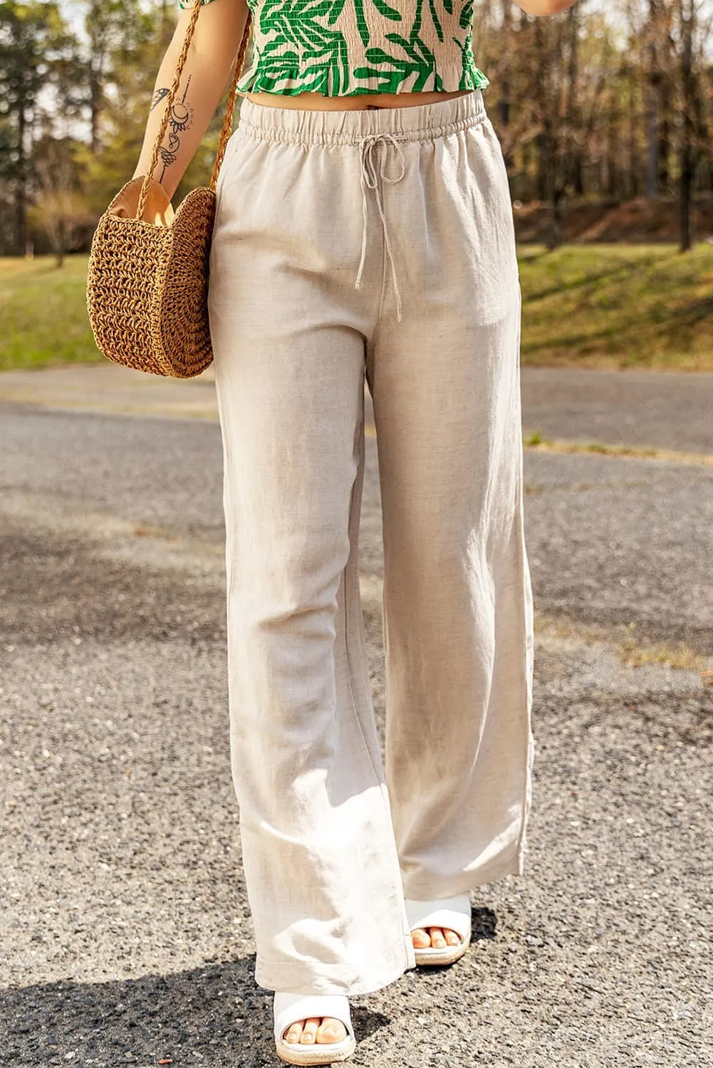 Apricot Linen Pants: Comfortable and Stylish Wide Leg