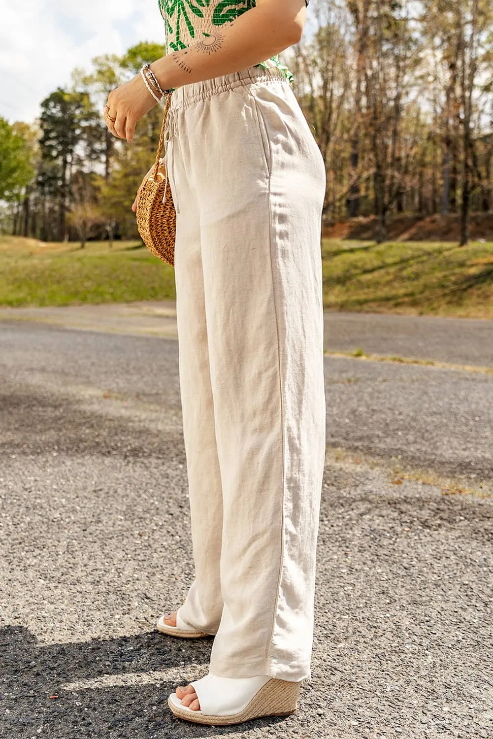 Apricot Linen Pants: Comfortable and Stylish Wide Leg