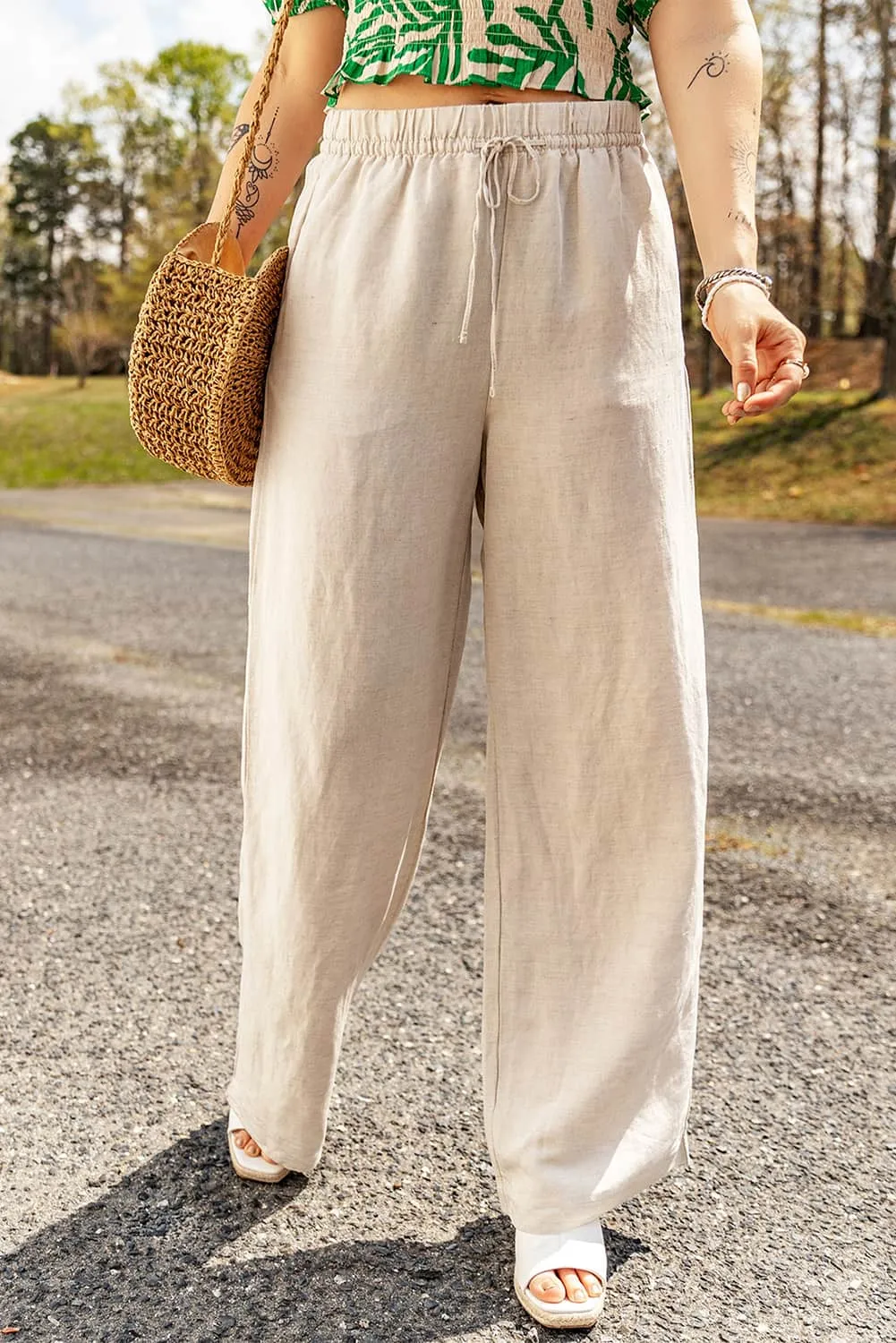 Apricot Linen Pants: Comfortable and Stylish Wide Leg