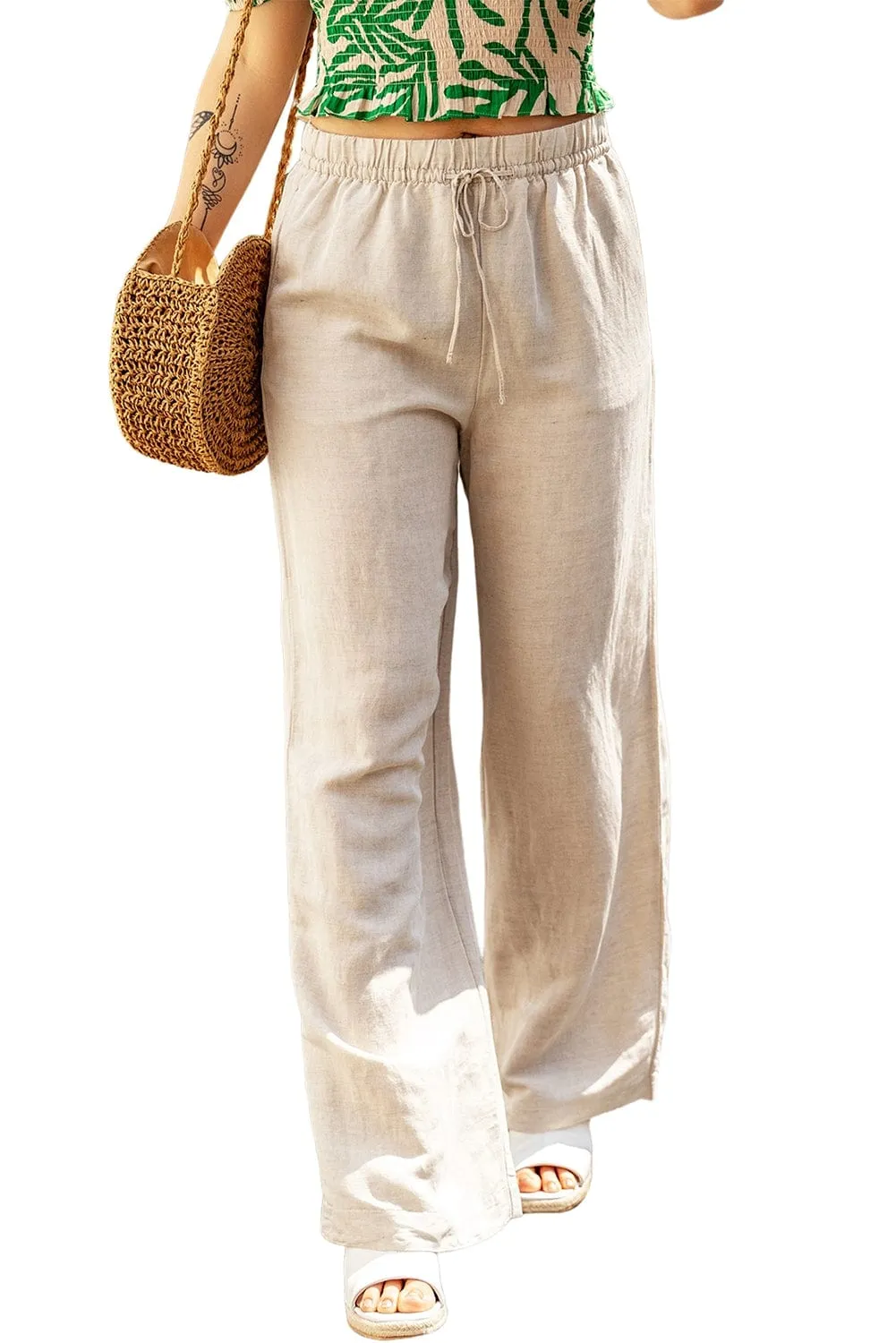 Apricot Linen Pants: Comfortable and Stylish Wide Leg