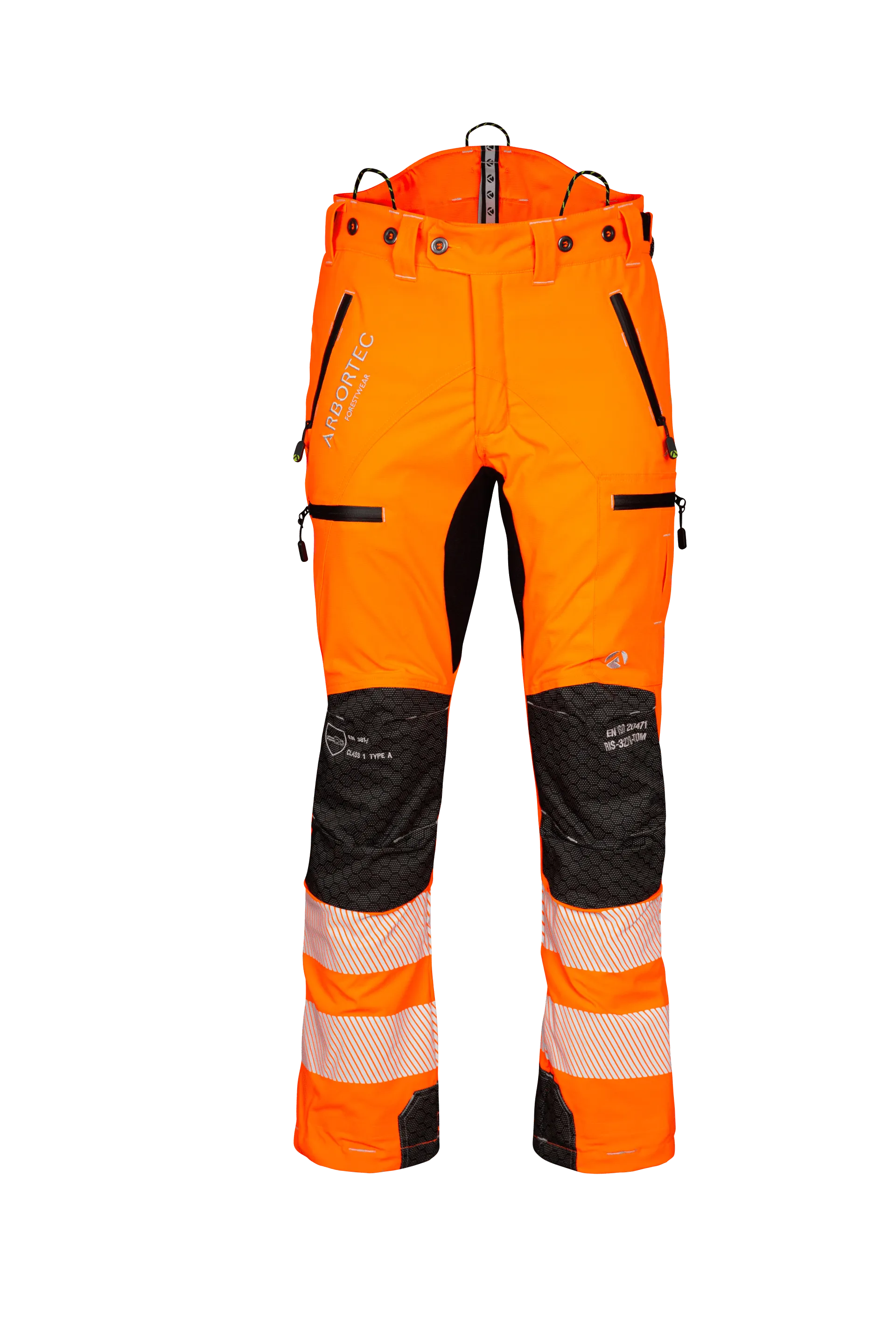 ATHV4070 Breatheflex Pro Chainsaw Trousers Design C Class 1 - Hi-Vis Orange