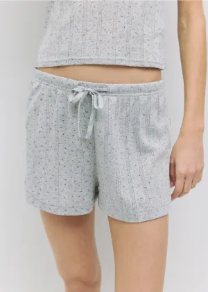 Cherie Shorts | Floral Pointelle Knit