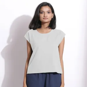 Cloudy Grey Warm Cotton Flannel Essential Top