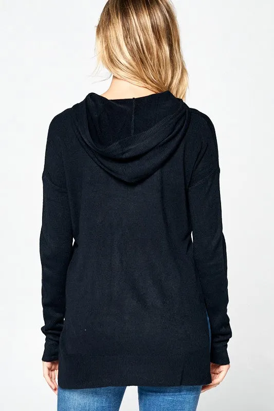 COZY LIGHT KNIT HOODIE SWEATER