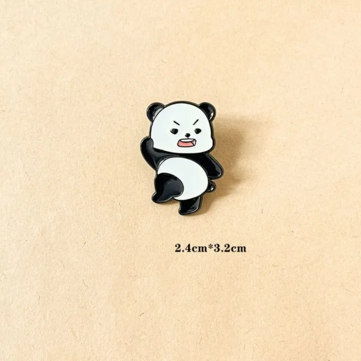 Cute Panda Enamel Pins Set of 3