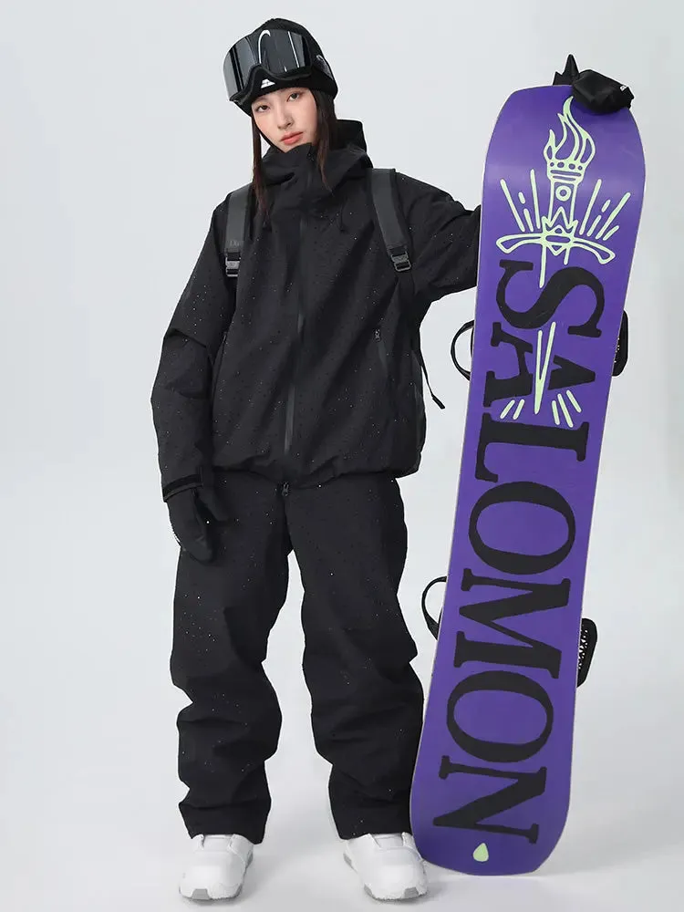 Elegant Blingbing Snowboarding Suit Outdoor Ski Outfit