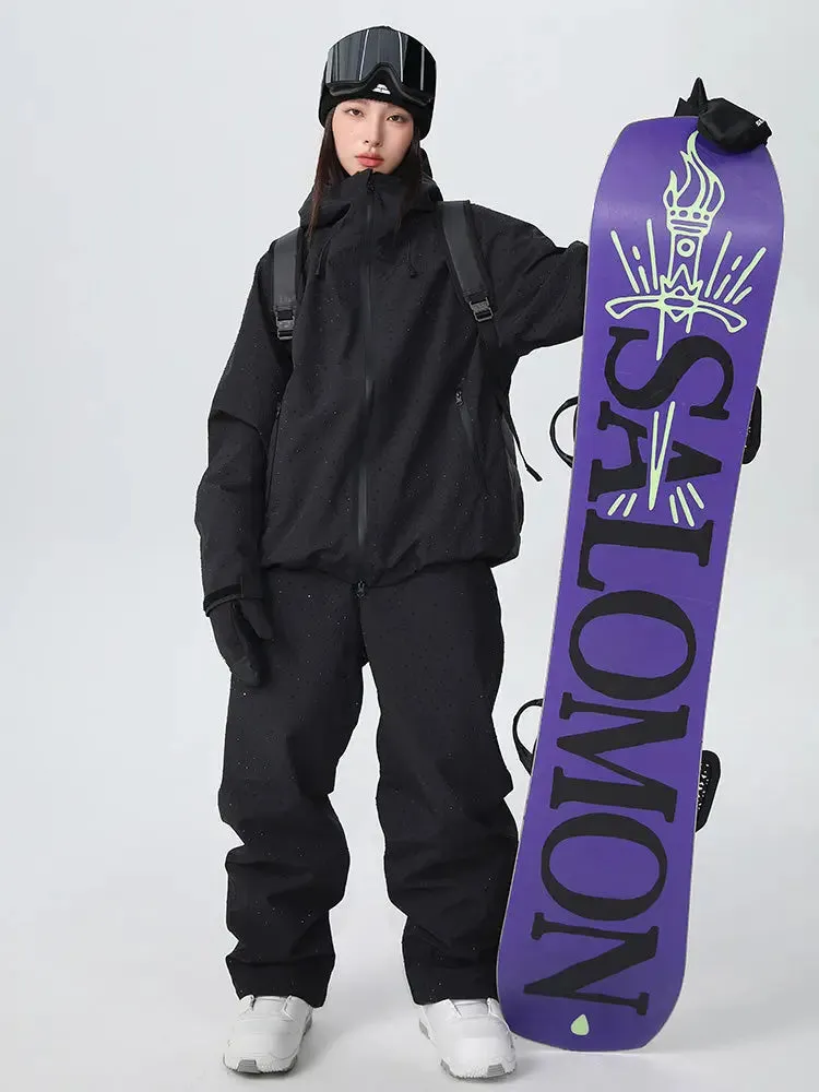 Elegant Blingbing Snowboarding Suit Outdoor Ski Outfit