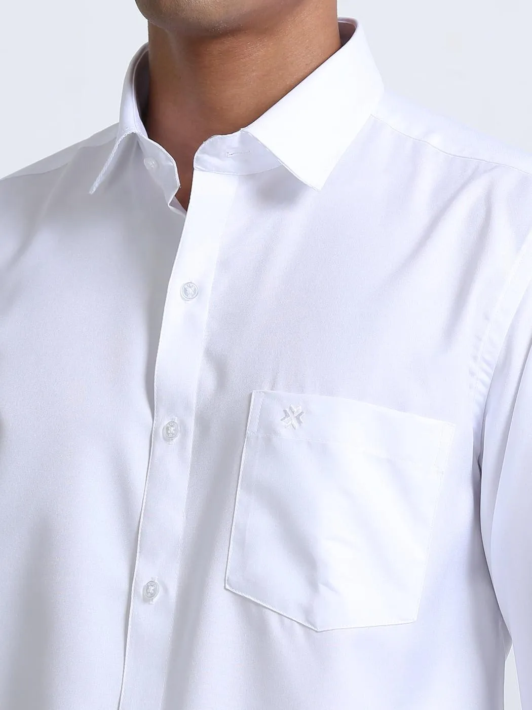 Fine Cotton Oscar White Shirt Full Sleeve