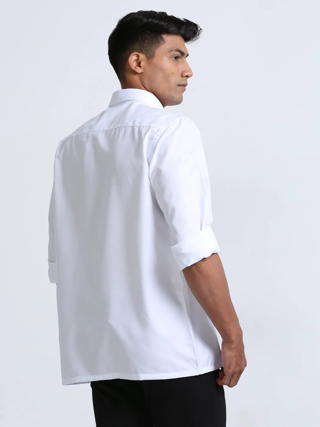 Fine Cotton Oscar White Shirt Full Sleeve