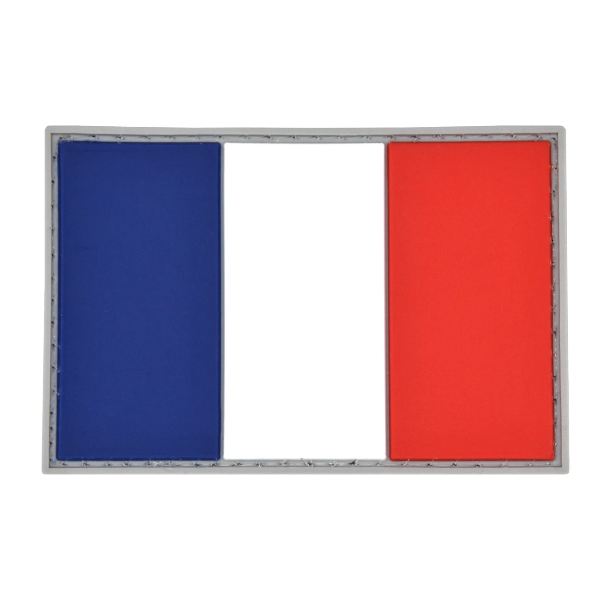 France Flag Patch Full Color/Gray