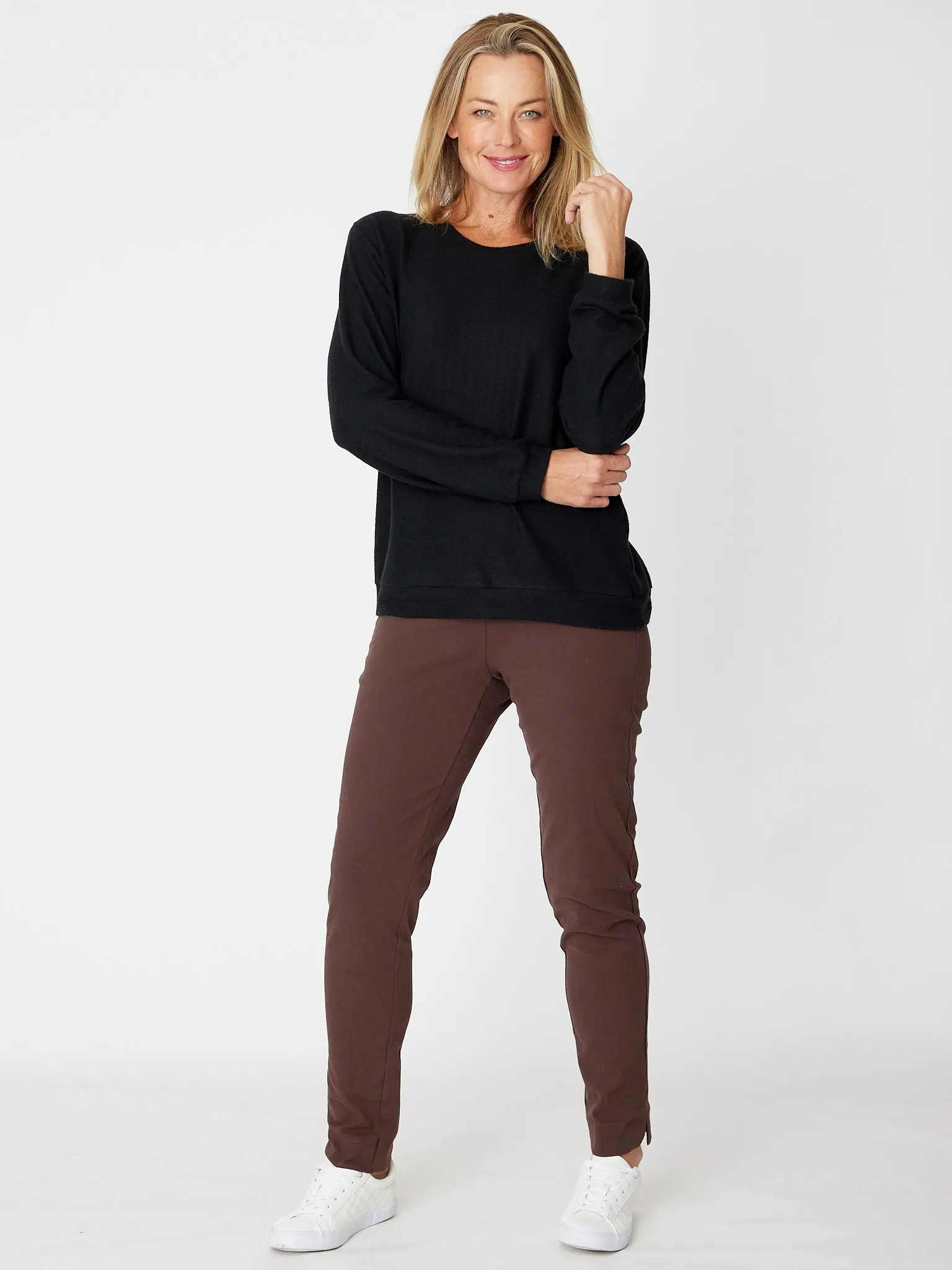 FULL LENGTH COTTON (COTTOLENE - the new bengaline) PANT - ESPRESSO - 25963 - SW