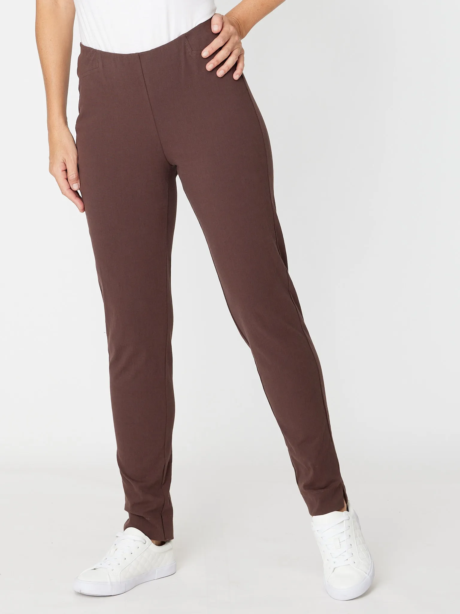 FULL LENGTH COTTON (COTTOLENE - the new bengaline) PANT - ESPRESSO - 25963 - SW