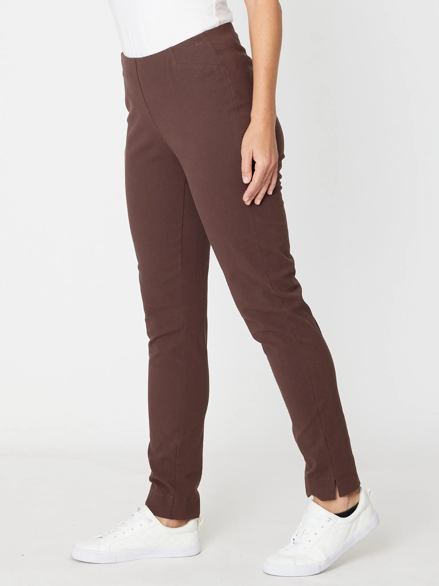 FULL LENGTH COTTON (COTTOLENE - the new bengaline) PANT - ESPRESSO - 25963 - SW