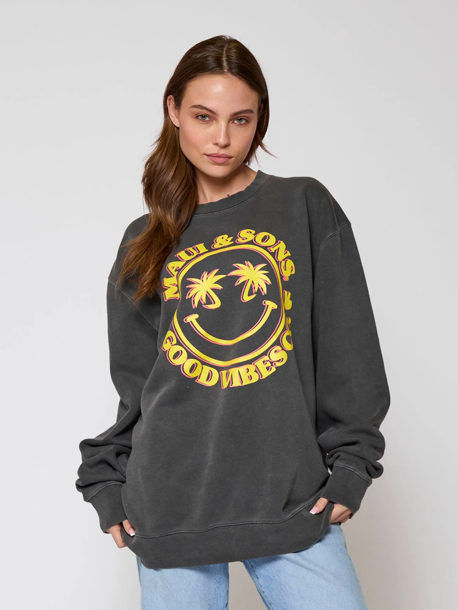 Good Vibes Unisex Fleece Crew Neck