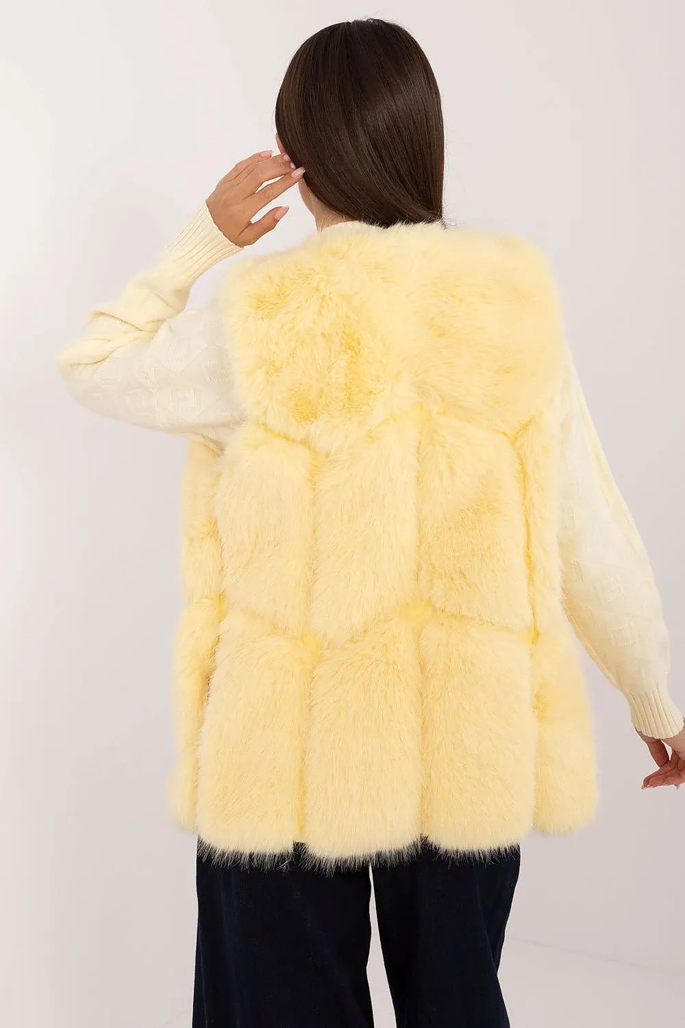 Hook Closure Plush Furry Vest