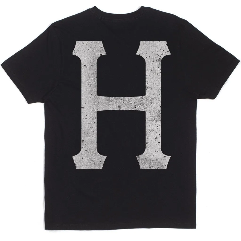 HUF CONCRETE CLASSIC H TEE BLACK