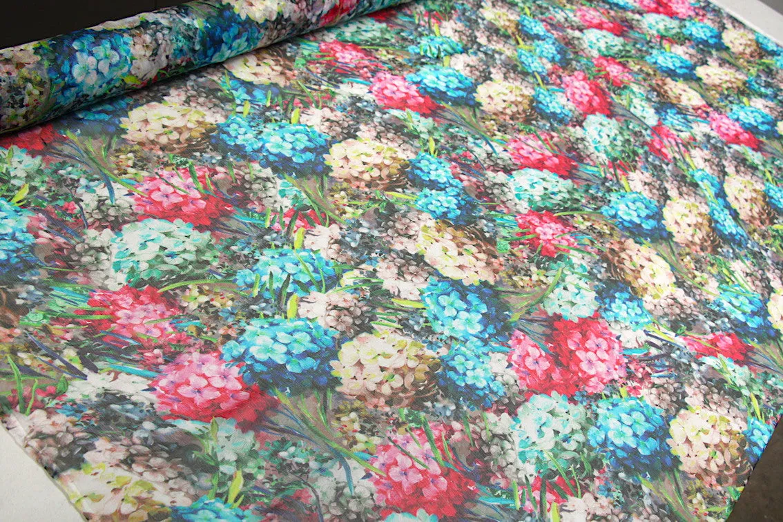 Hypnotic Blooms Crinkle Chiffon