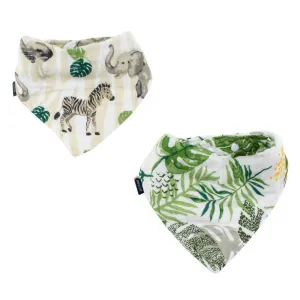 Jungle   Rainforest Classic Muslin Bandana Bib Set