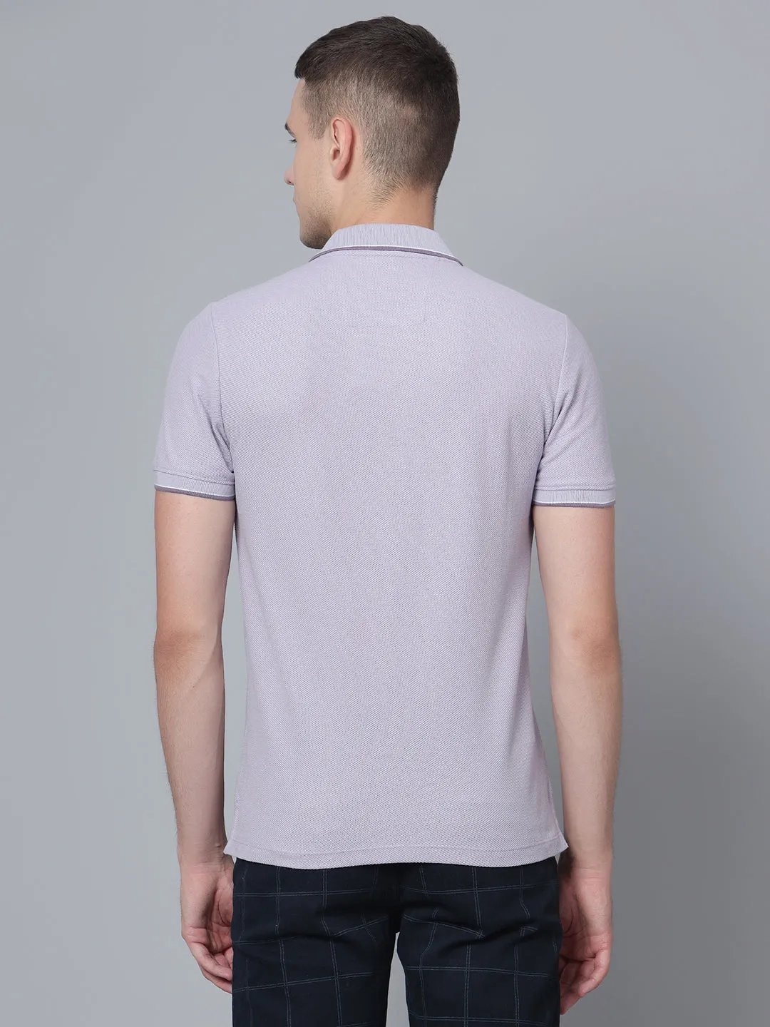 Men Purple Polo T-Shirt