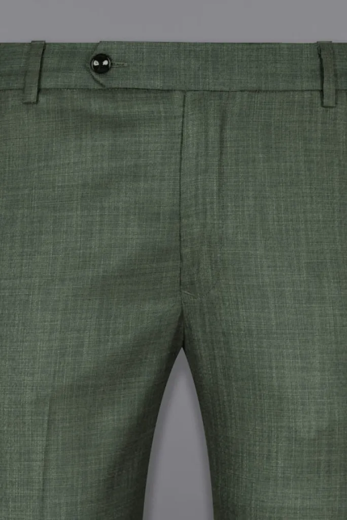 Men's Dark Green Pants Male Casual Solid Color Comfortable Quality Pure Color Trouser