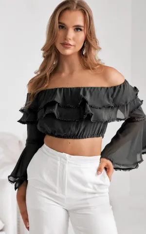 Misha Crop Top - Black