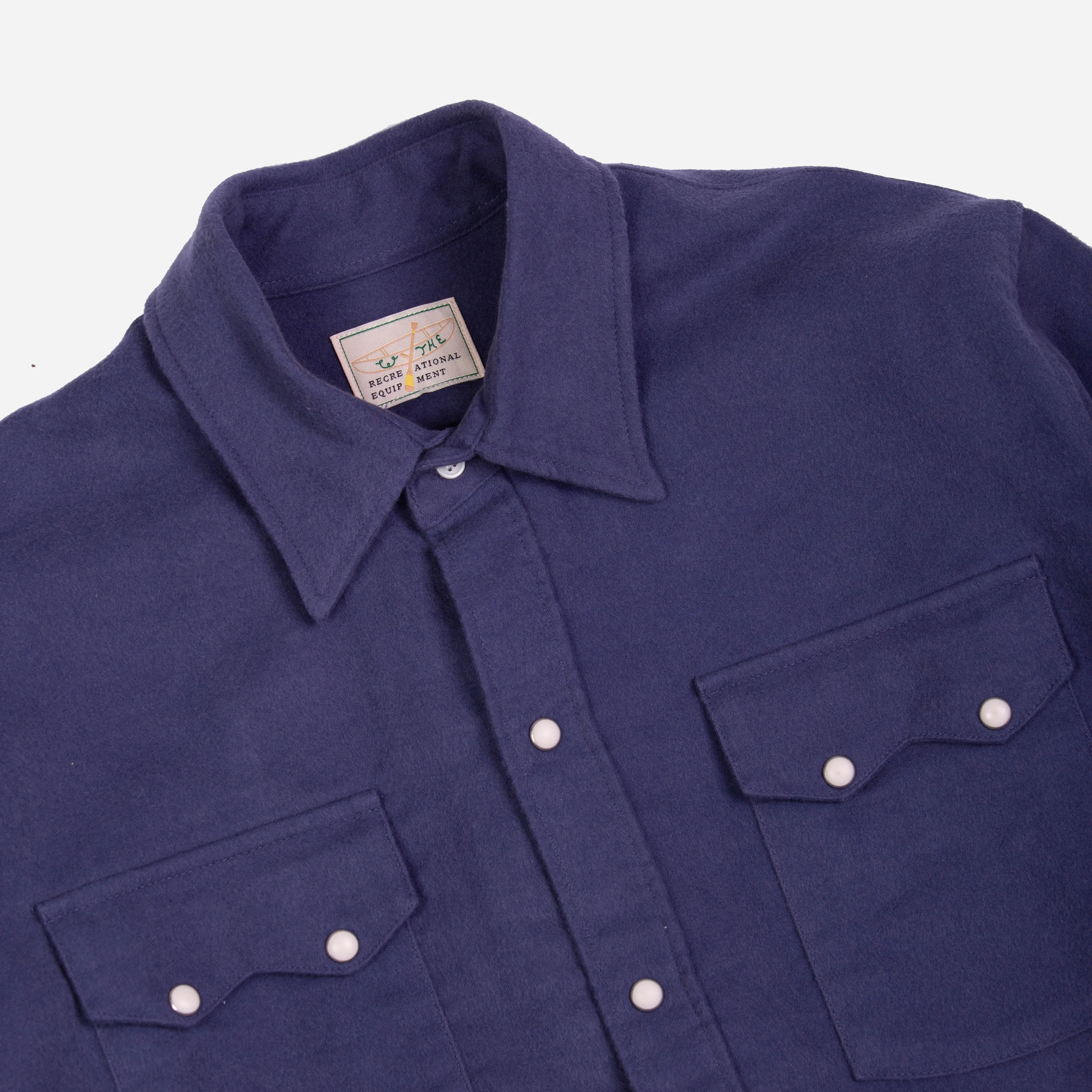 MOLESKIN PEARLSNAP SHIRT - FADED NAVY