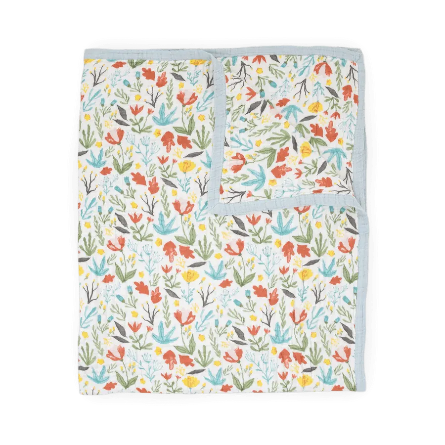 Muslin Quilted Throw Blanket