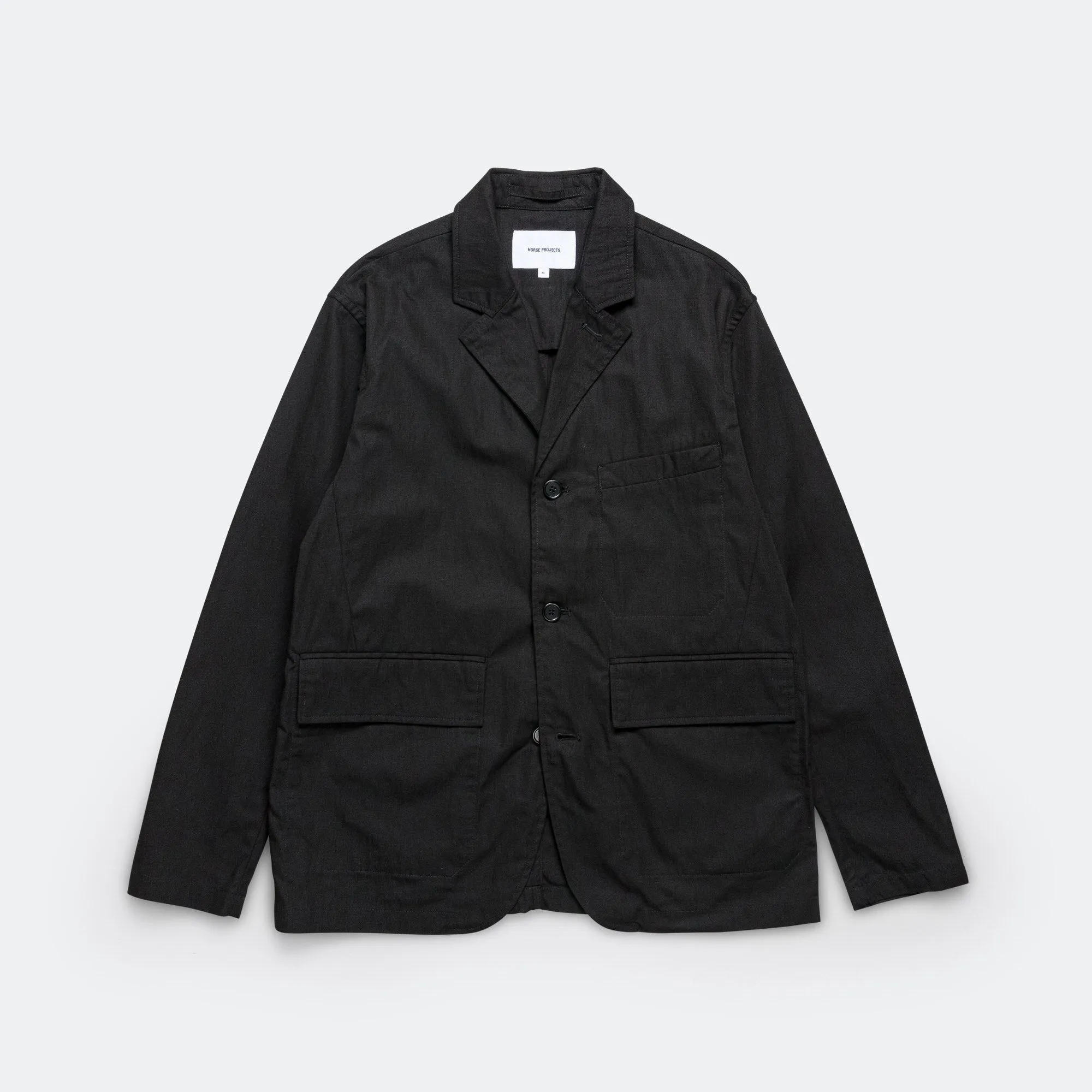 Nilas Fine Broken Twill Work Jacket - Black