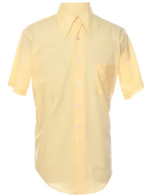 Pale Yellow 1970s Classic Shirt - M