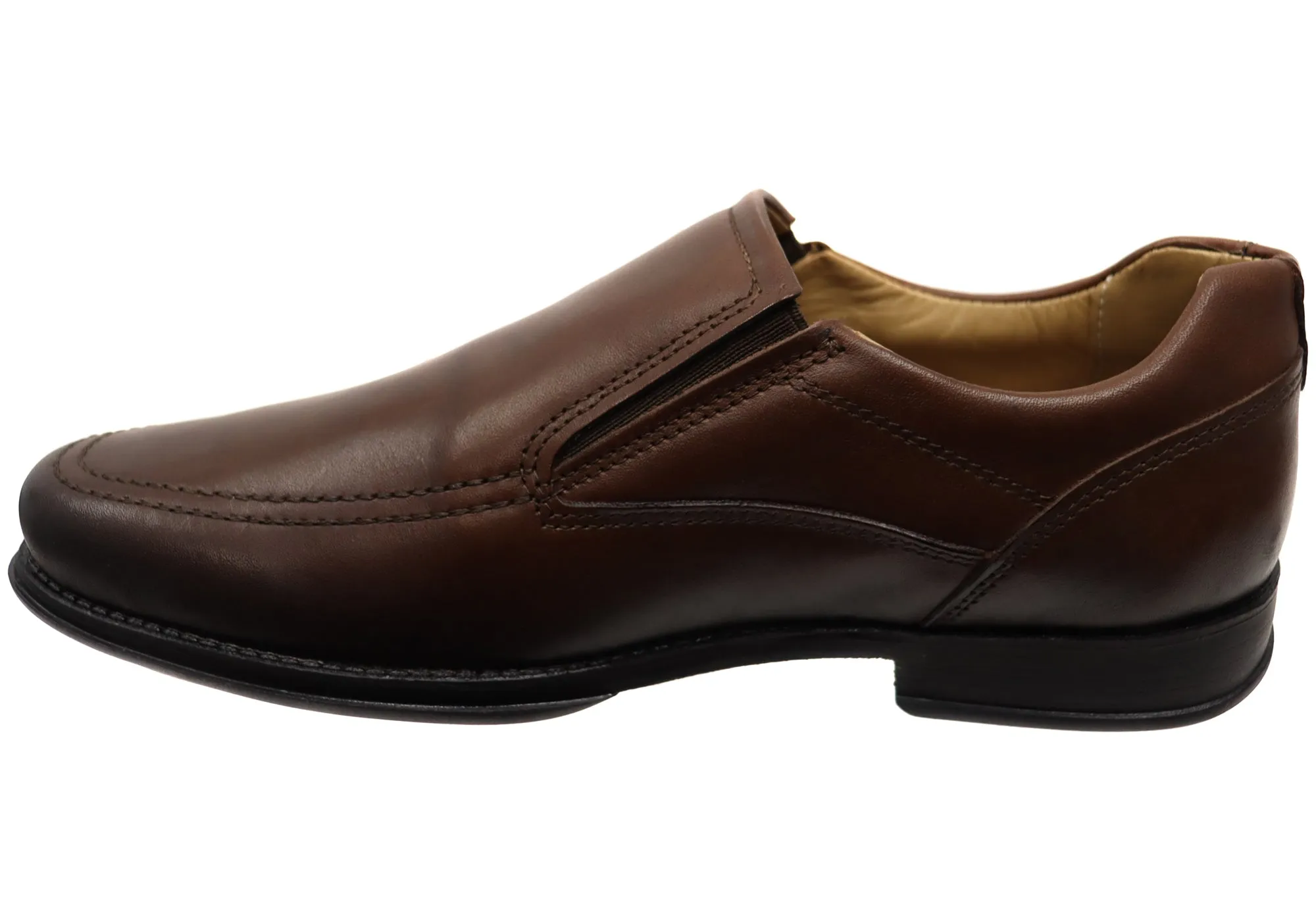 Pegada Ian Mens Comfortable Brazilian Leather Slip On Dress Shoes