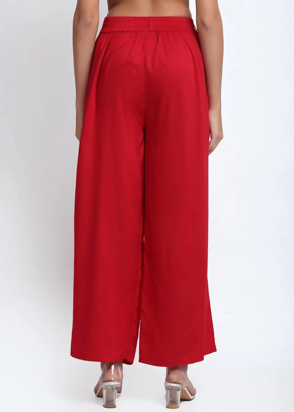 Red  Palazzo Pants