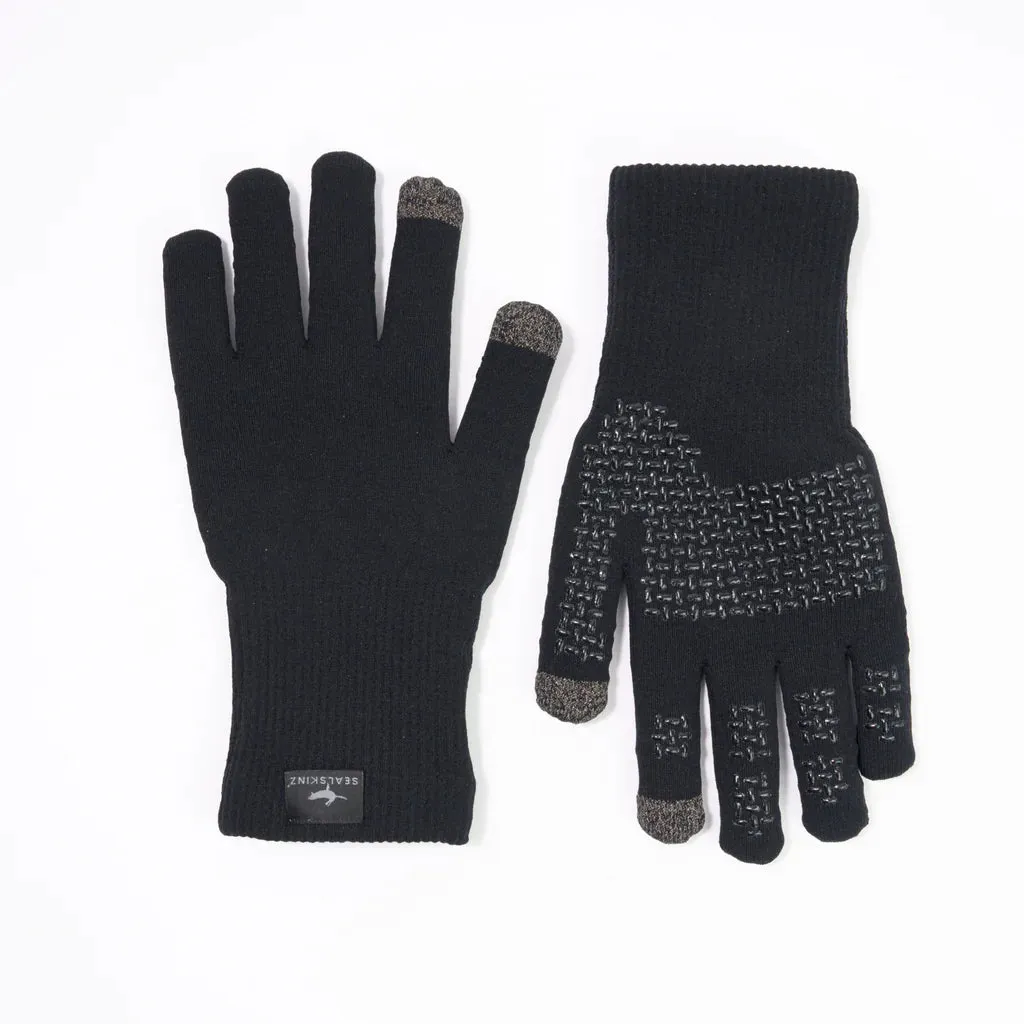 SealSkinz Waterproof Gloves Ultra Grip Touchscreen Black