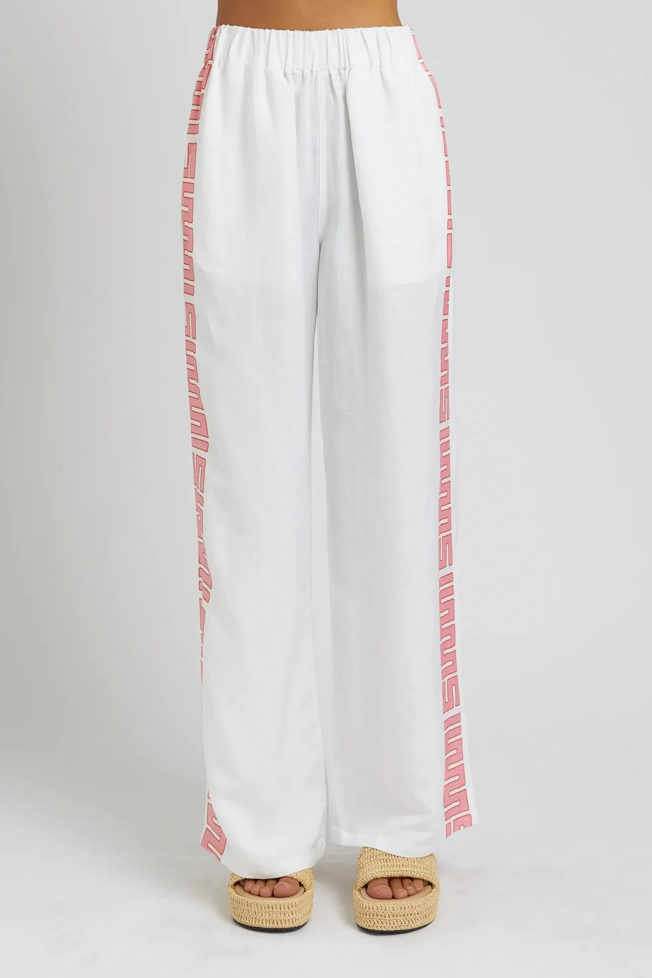 SIG LINEN PANTS - WHITE