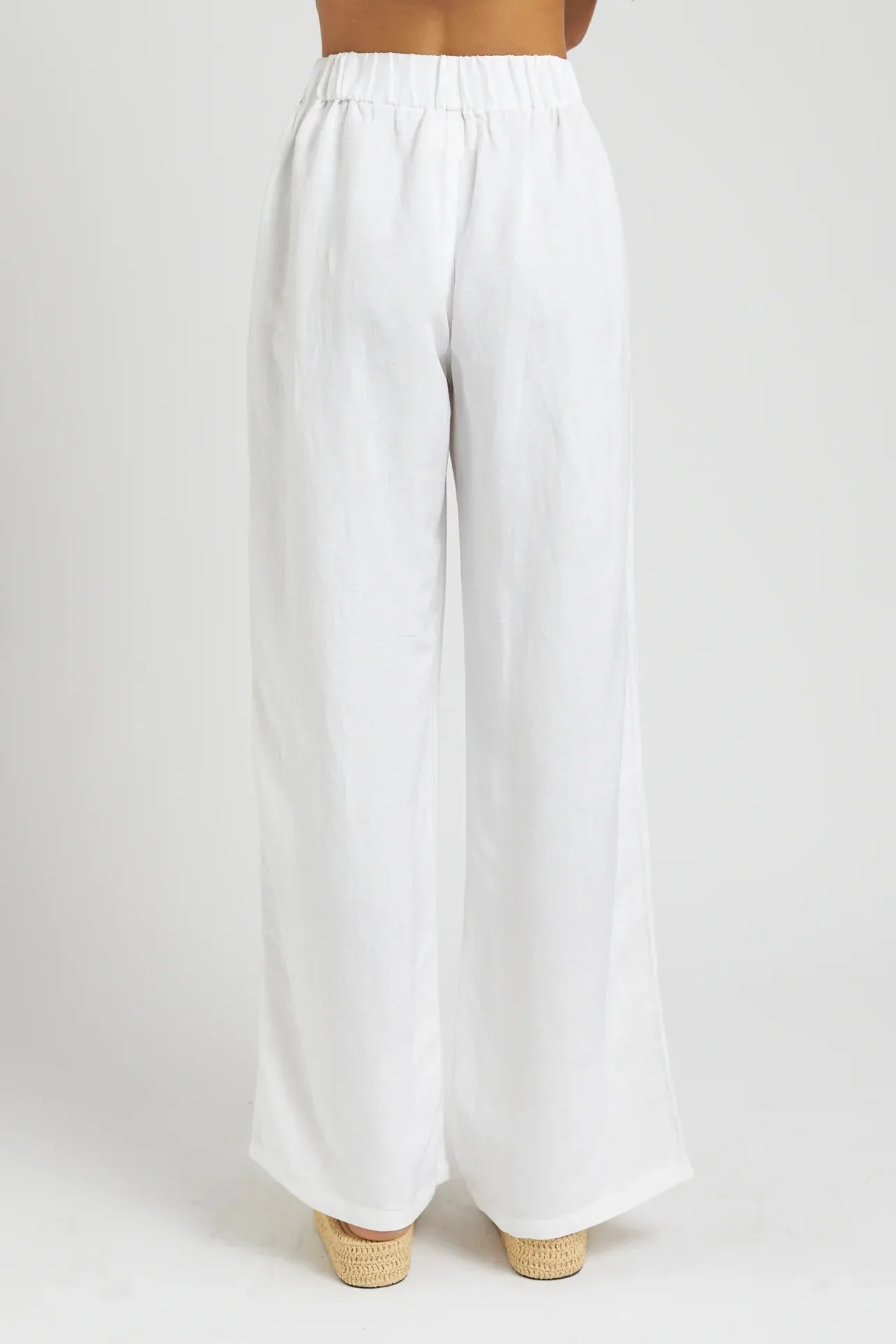 SIG LINEN PANTS - WHITE