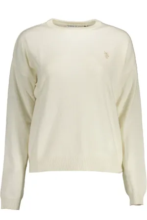 U.S. POLO ASSN. White Wool Women Sweater