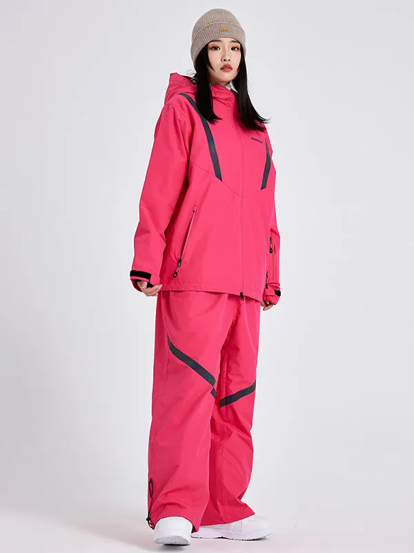 Women's Baggy Snow Suits Set Outdoor Winter Ski Race Suits