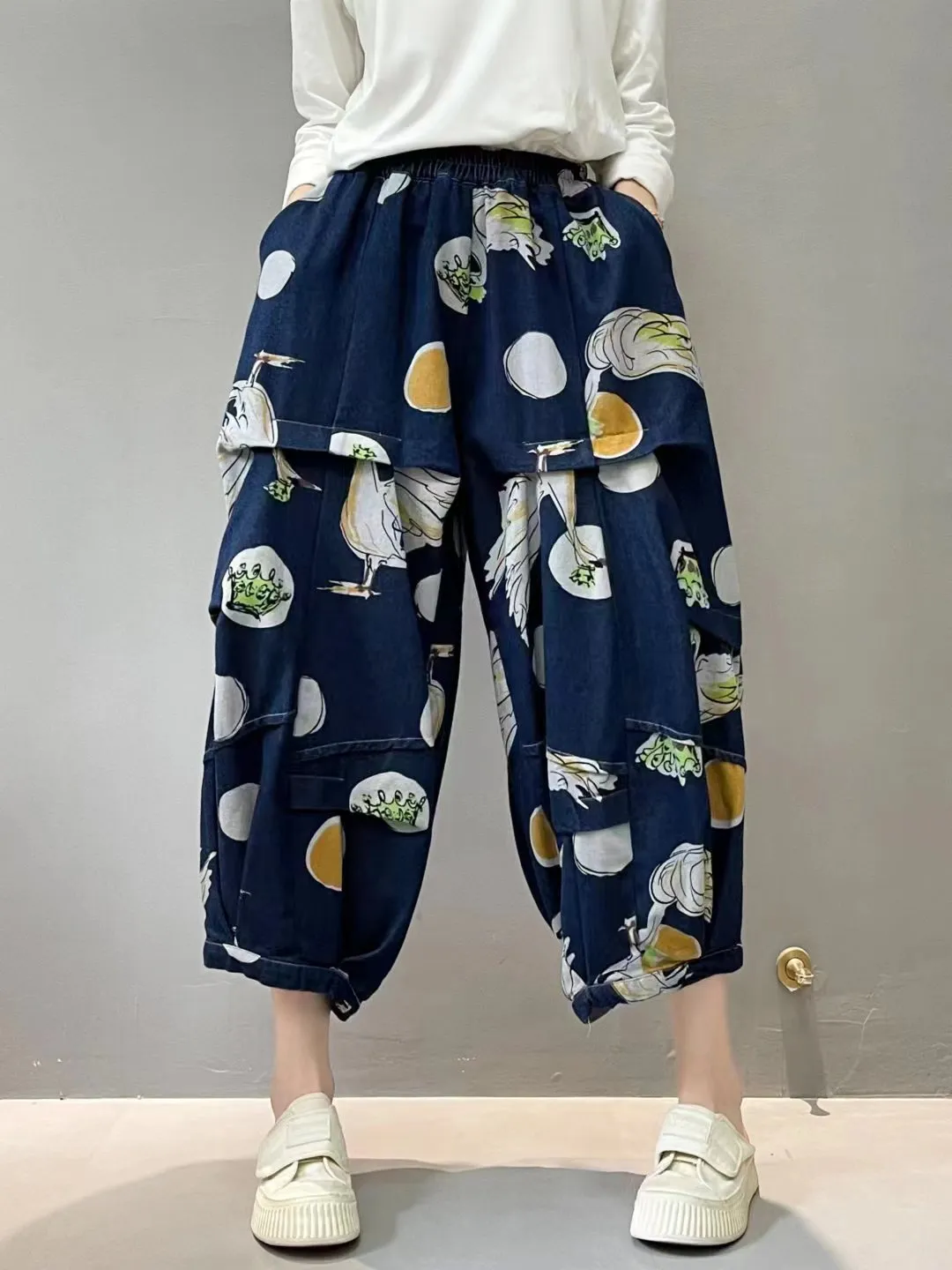 Women's Pants Japanese Style Printing