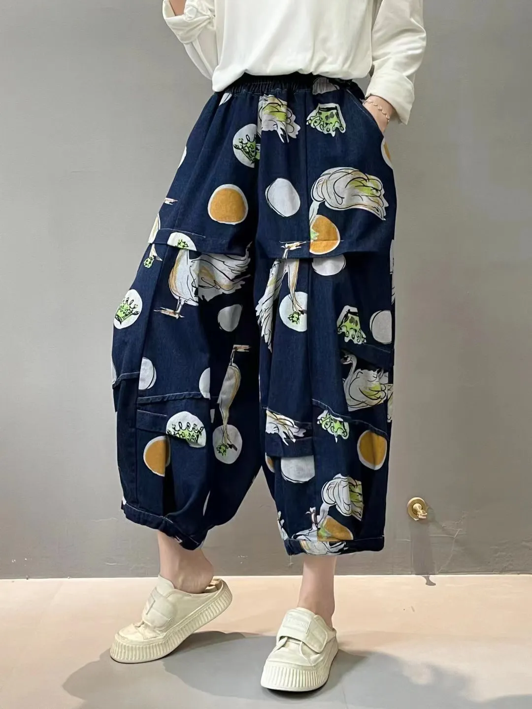 Women's Pants Japanese Style Printing