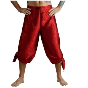 'Wrap Pants' Silk Red