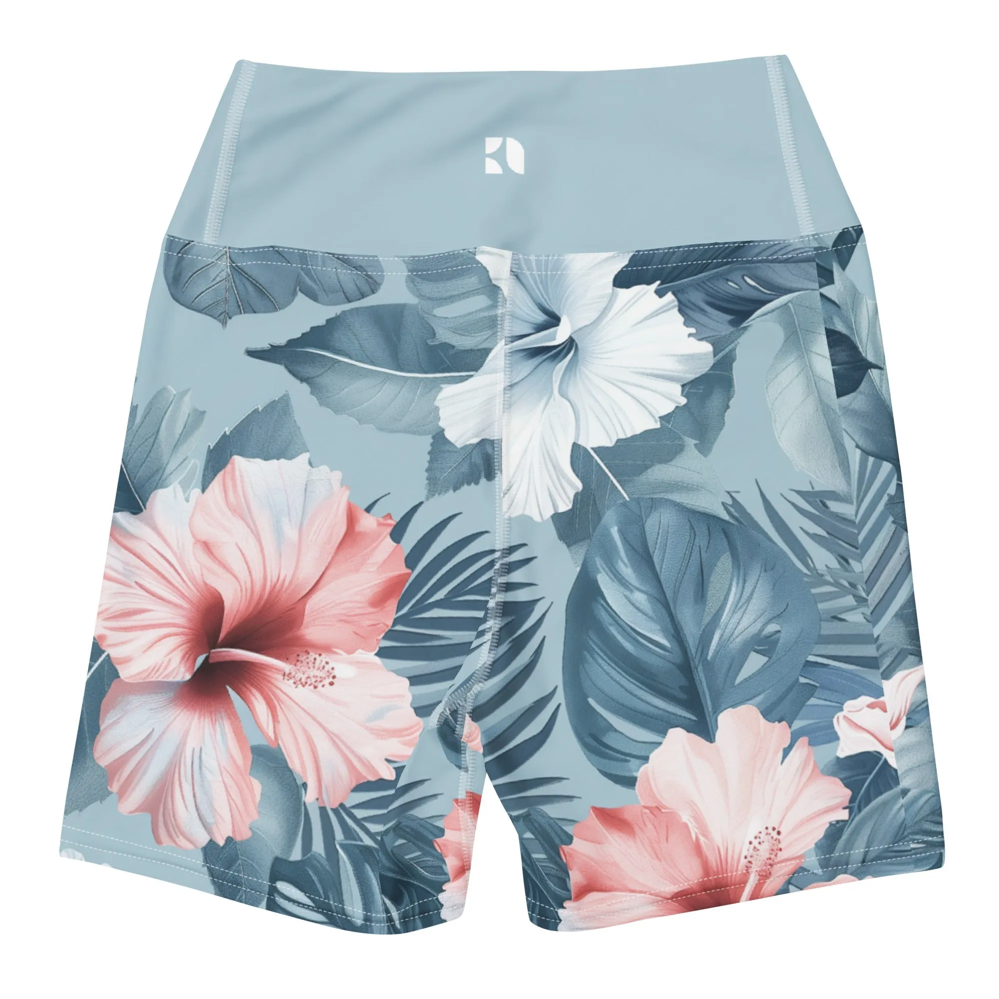 Yoga Shorts Summer Hibiscus