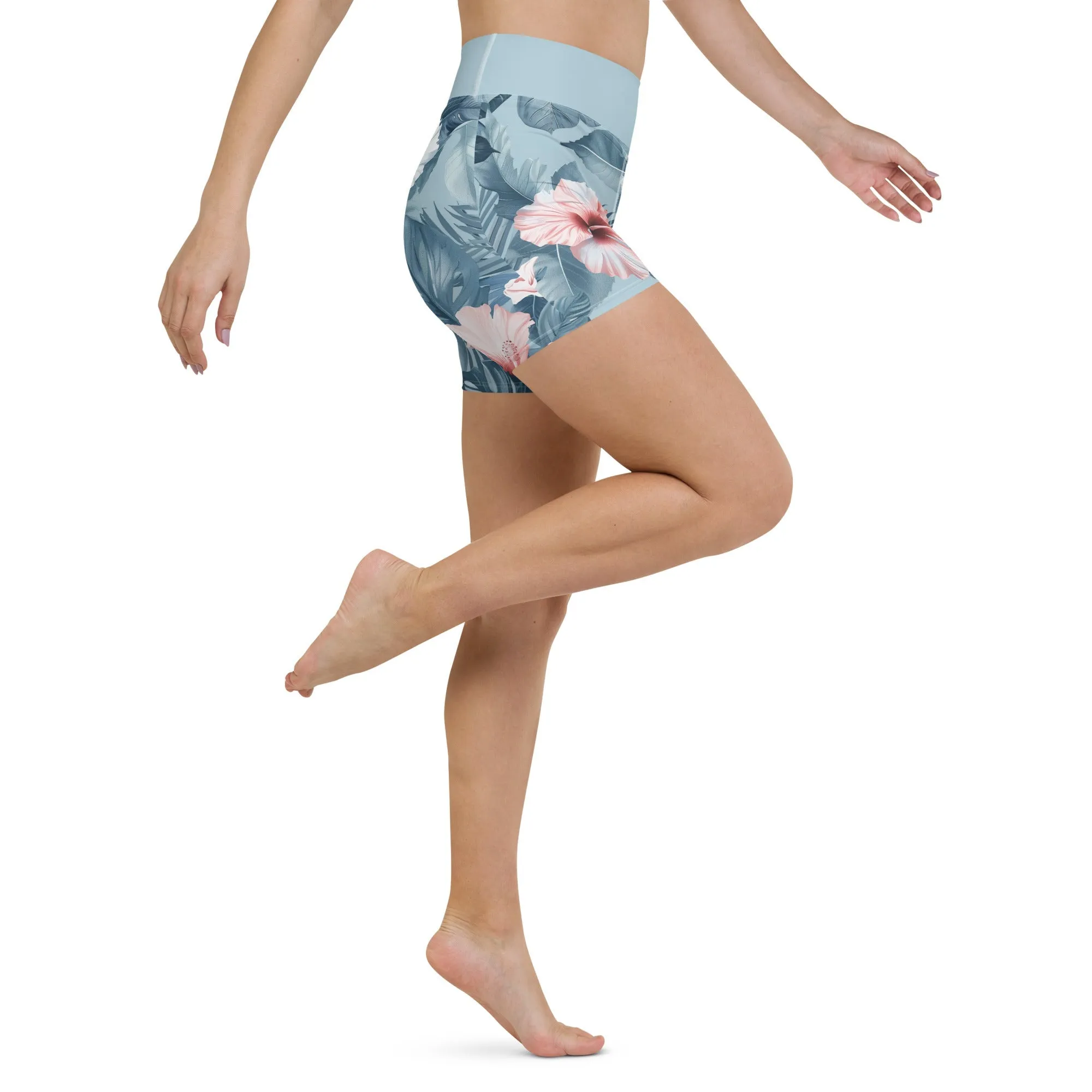 Yoga Shorts Summer Hibiscus