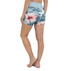 Yoga Shorts Summer Hibiscus