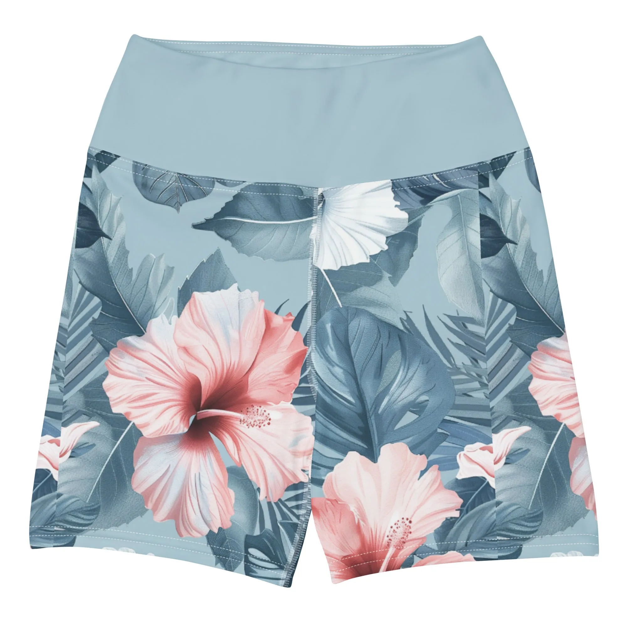 Yoga Shorts Summer Hibiscus